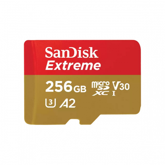 SanDisk Extreme/micro SDXC/256GB/190MBps/UHS-I U3 / Class 10/+ Adaptér