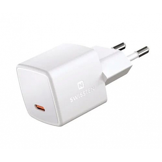 SWISSTEN MINI SÍŤOVÝ ADAPTÉR GaN USB-C 25W POWER D