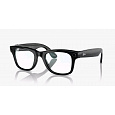 Meta Ray-Ban Gen1 Wayfarer, Shiny Black, Clear (Large)