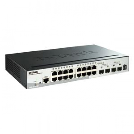 D-Link DGS-1510-20 20-Port Gigabit Stackable SmartPro Switch including 2 SFP ports and 2 x 10G SFP+ ports- 16 x 10/10