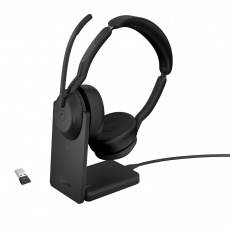 Jabra Evolve2 55/Stereo/ANC/USB/BT-USB/Bezdrát/MS/Stand/Černá