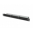 PATCH PANEL 48 PORTŮ 1U 19" CAT.6 UTP ČERNÝ LANBE