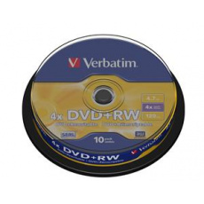 VERBATIM DVD+RW(10-Pack)Spindle4x/DLP/4.7GB VERBATIM DVD+RW(10-Pack)Spindle4x/DLP/4.7GB