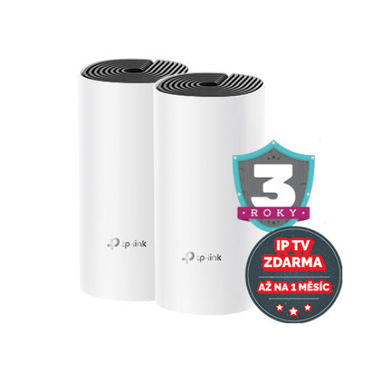 TP-Link AC1200 Whole-Home Mesh Wi-Fi System Deco M4(2-Pack), 2xGigabit port