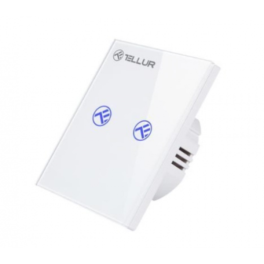 Tellur WiFi Smart Spínač, 2 porty, 1800W, 10A bílý