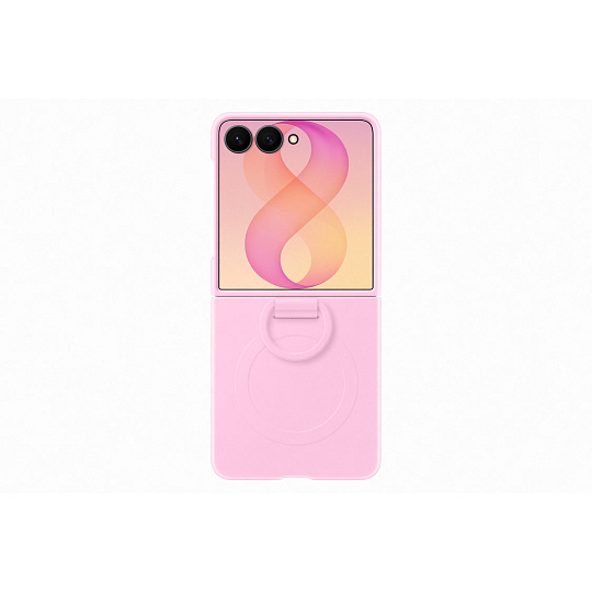 Samsung Silikonový magnetický kryt s držákem na prst pro Galaxy Z Flip8, Pink Samsung Silikonový magnetický kryt s držákem na prst pro Galaxy Z Flip8, Pink