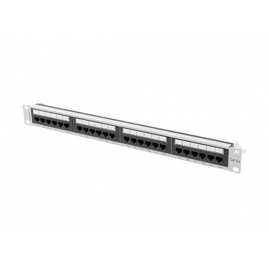 PATCH PANEL 24 PORTŮ 1U 19" CAT.6A UTP ŠEDÝ LANBERG PATCH PANEL 24 PORTŮ 1U 19" CAT.6A UTP ŠEDÝ LANBERG