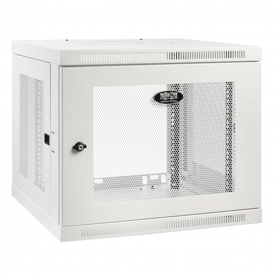 Skříň SmartRack 9U, Mini Rack, Š=600mm, Hl=550mm, hloubka pro přepínače, montáž na stěnu, bílá