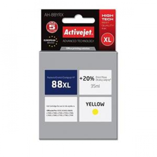 ActiveJet inkoust HP 9393 Large Yellow ref. no88, 35 ml     AH-393