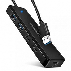 AXAGON HUE-C2A, 4× USB 5Gbps TRAVEL hub, 2× USB-A + 2× USB-C, USB-C napájení, kabel USB-A 19cm AXAGON HUE-C2A, 4× USB 5Gbps TRAVEL hub, 2× USB-A + 2× USB-C, USB-C napájení, kabel USB-A 19cm