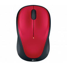 myš Logitech Wireless Mouse M235, nano USB, černá-červená