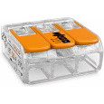 Elektro WAGO Spojovací svorka COMPACT pro všechny druhy vodičů, Max. 4 mm², 3 vodiče s páčkami