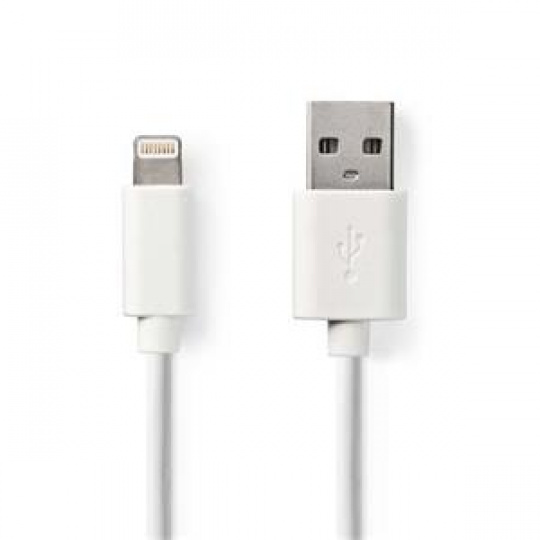 Nedis CCGB39300WT30 - Synchronizační a nabíjecí kabel | Apple Lightning - USB A Zástrčka | 3 m | Bílá barva