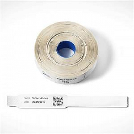 Brother -BWE-AB165-IW - náramek pro kojence, adhesive 165mm x 20mm, box s 4-mi rolemi (á 250 náramků na každé roli)