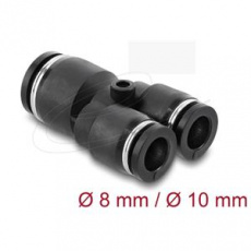 Delock Pneumatická spojka 2 x 8 mm na 1 x 10 mm s montážním otvorem ve tvaru Y