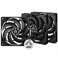 ARCTIC P12 Slim PWM PST, 120mm, 4pin, PWM, 3 kusy, černá