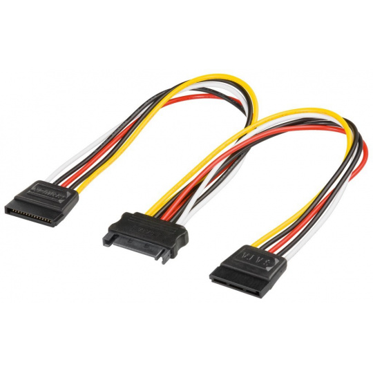 Kabel napájecí k HDD Serial ATA rozdvojka M/2xF 0,16m