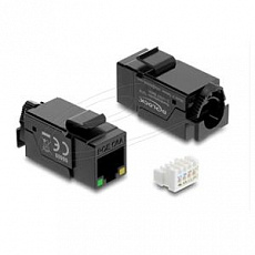 Delock Modul Keystone RJ45, zásuvka Cat.6A, UTP, s LED indikací PoE