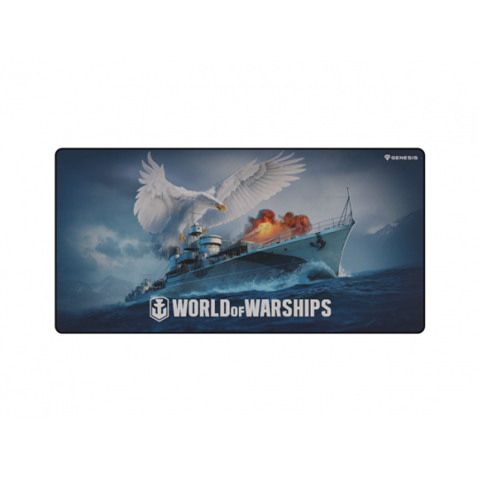 Herní podložka pod myš Genesis Carbon 500 MAXI WORLD of WARSHIPS, 90x45cm