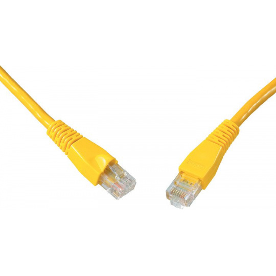 SOLARIX patch kabel CAT6 UTP PVC 7m žlutý snag proof