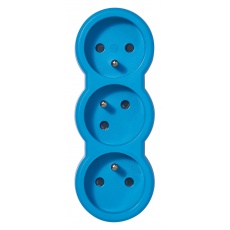 ADAPTÉR ČELNÍ 3X2P+T 16A,MODRÁ ADAPTÉR ČELNÍ 3X2P+T 16A,MODRÁ
