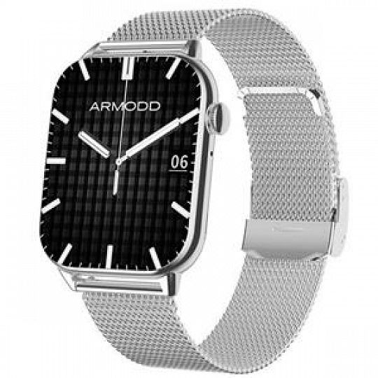 ARMODD Prime stříbrná kov + silikonový řemínek