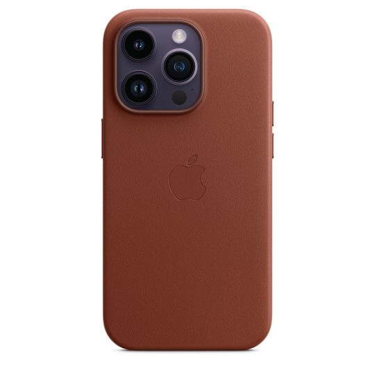 iPhone 14 Pro Max Leather Case with MS - Umber