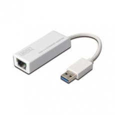 Digitus USB 3.0 adaptér na Gigabit Ethernet , 1x RJ45, USB-A, 10/100/1000Mbps, USB 3.0 XP, Vista, 7, Max OS X, Linux