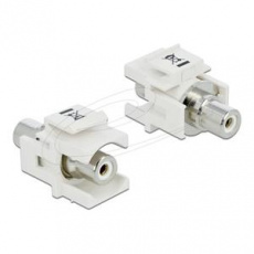 Delock Keystone modul RCA samice > RCA samice bílý / bílý Delock Keystone modul RCA samice > RCA samice bílý / bílý
