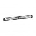 Patch Panel 48-Port 1U Rack Nestíněný, Keystone/Multimedia, RJ45 Ethernet, USB, HDMI, Cat5e/6