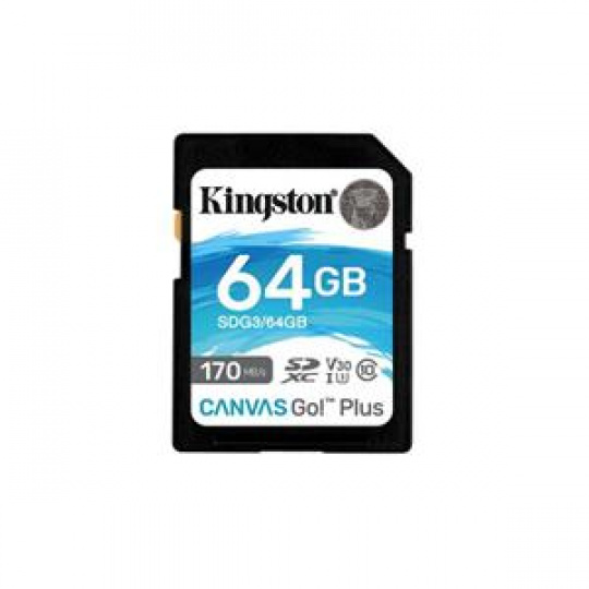 KINGSTON 64GB SDXC Canvas Go Plus Gen4 200MB/s C10 UHS-I U3 V30