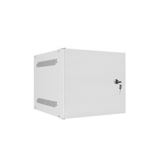 LANBERG RACKOVÁ SKŘÍŇ 10" NÁSTĚNNÁ 4U/280X310 PRO VLASTNÍ MONTÁŽ S KOVOVÝMI DVEŘMI ŠEDÁ  (PLOCHÉ BALENÍ)