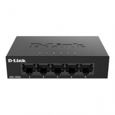 D-Link DGS-105GL/E 5-Port Gigabit Ethernet Metal Housing Unmanaged Light Switch without IGMP- 5-Port 10/100/1000 Mbps