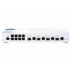 QNAP řízený switch QSW-M408-4C (12 portů: 8x Gigabit port + 4x 10G SFP+ / 10GbE kombo porty)