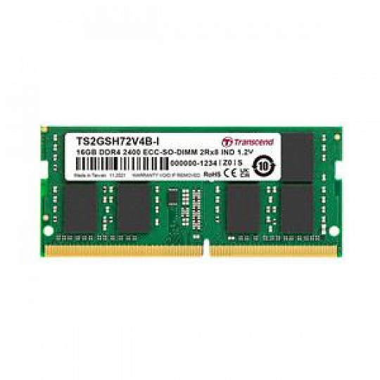 Transcend paměť 16GB Industrial DDR4 3200 ECC-SO-DIMM 2Rx8 (1Gx8)x18 CL22 1.2V Transcend paměť 16GB Industrial DDR4 3200 ECC-SO-DIMM 2Rx8 (1Gx8)x18 CL22 1.2V