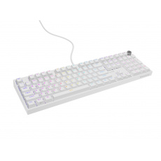 Herní mechanická klávesnice Genesis THOR 404/RGB/Gateron Yellow Pro/Drátové USB-A/US layout/Bílá Herní mechanická klávesnice Genesis THOR 404/RGB/Gateron Yellow Pro/Drátové USB-A/US layout/Bílá