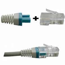DATACOM Manžetka pro konektor RJ 45 modrá/bílá 100 ks DATACOM Manžetka pro konektor RJ 45 modrá/bílá 100 ks