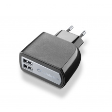 Síťová nabíječka Cellularline,2xUSB, 3,1A, černá Síťová nabíječka Cellularline,2xUSB, 3,1A, černá