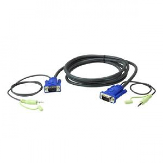 ATEN 2M VGA Cable with 3.5mm Stereo Audio