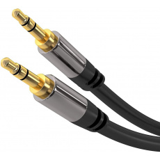 PremiumCord HQ stíněný kabel stereo Jack 3.5mm - Jack 3.5mm M/M 3m