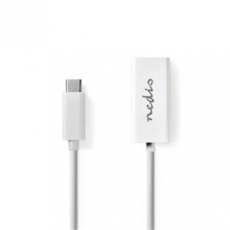 Nedis CCGB64950WT02 - Síťový adaptér USB | USB 3.2 Gen 1 | 1000 Mbps | USB-C™ Zástrčka | RJ45 Zásuvka | 0.20 m | Bílá Nedis CCGB64950WT02 - Síťový adaptér USB | USB 3.2 Gen 1 | 1000 Mbps | USB-C™ Zástrčka | RJ45 Zásuvka | 0.20 m | Bílá
