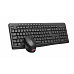 Klávesnice C-TECH WLKMC-04, bezdrátový combo set s myší, černý, USB, CZ/SK
