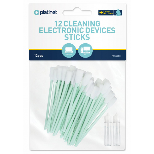 Platinet PFS5430 vatové tyčinky pro čištění klávesnic 12 ks