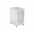 19" VOLNĚ STOJÍCÍ RACKOVÁ SKŘÍŇ 27U 800X1000 ŠEDÁ LCD S PERFOROVANÝMI DVEŘMI LANBERG (PLOCHÉ BALENÍ)