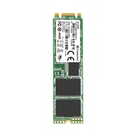 TRANSCEND MTS952T2 512GB Industrial 3K P/E SSD disk M.2, 2280 SATA III 6Gb/s (3D TLC), 560MB/s R, 520MB/s W