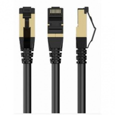 GEMBIRD PP8-LSZHCU-BK-10M – S/FTP Cat. 8 LSZH propojovací kabel, černý, 10 m GEMBIRD PP8-LSZHCU-BK-10M – S/FTP Cat. 8 LSZH propojovací kabel, černý, 10 m