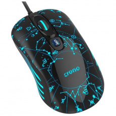 Crono CM636G/Herní/Laserová/Drátová USB/Černá-modrá Crono CM636G/Herní/Laserová/Drátová USB/Černá-modrá
