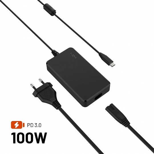 GaN adaptér FIXED pro notebooky,USB-C, PD3.0, 100W GaN adaptér FIXED pro notebooky,USB-C, PD3.0, 100W