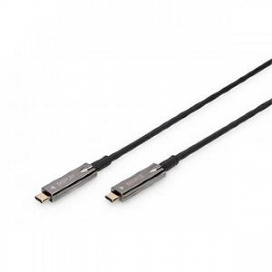 Digitus HDMI AOC Connection Cable Type USB-C - USB-C M/M, 20,0 m, UHD 4K, 4K@60 Hz, USB 3.1, černý Digitus HDMI AOC Connection Cable Type USB-C - USB-C M/M, 20,0 m, UHD 4K, 4K@60 Hz, USB 3.1, černý