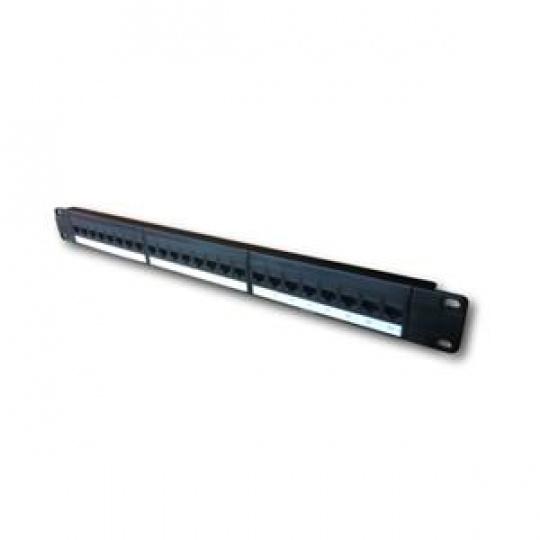 DATACOM Patch panel 19" UTP 24 port CAT5E DUAL 1U BK (24x1k) / VL
